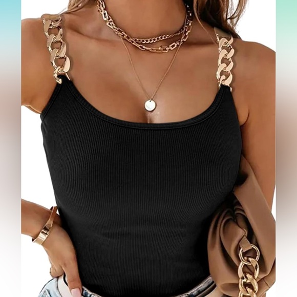 Tank top with chain straps - Picture 1 of 6